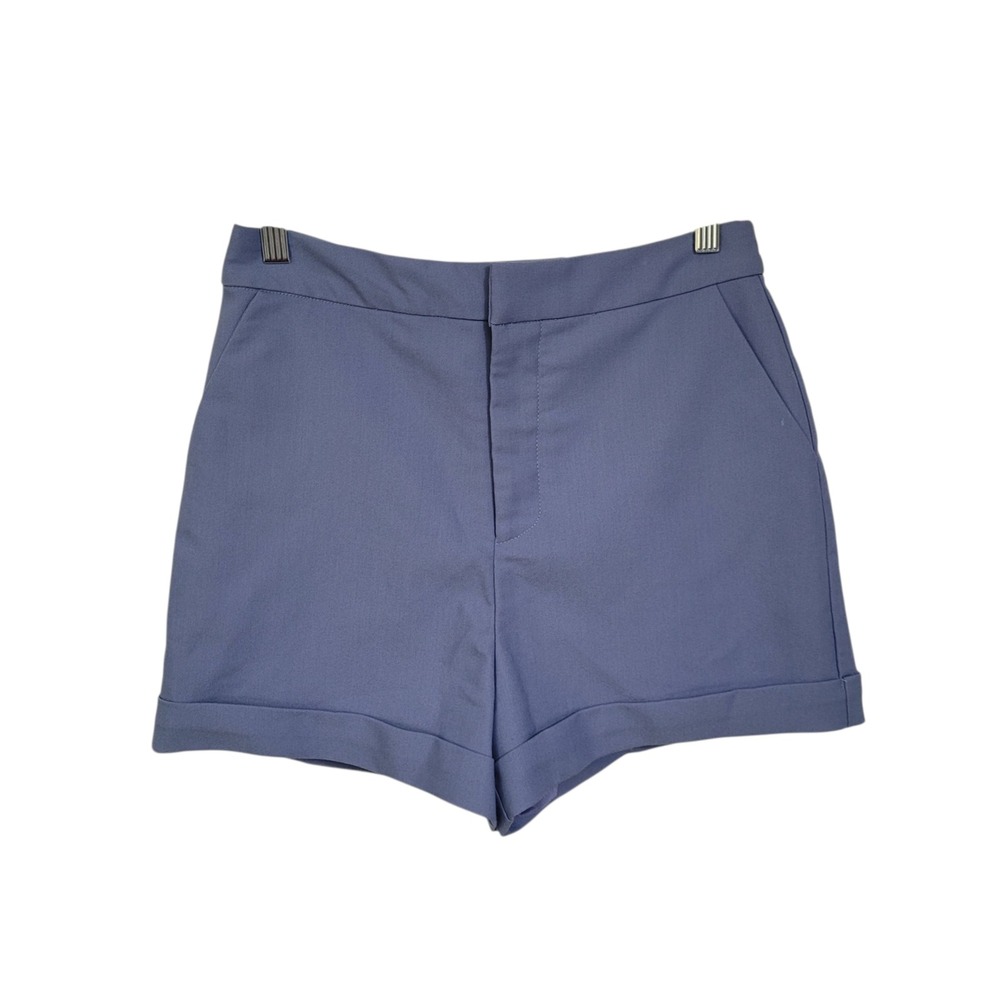 Endless Rose Tailored‎ Slate Blue High Rise Cuffed Shorts Size Small